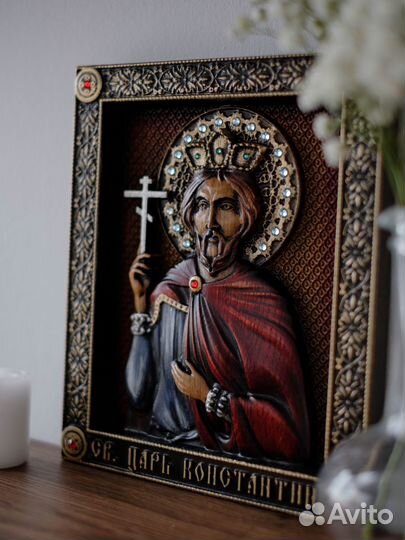 Икона Святого Константина Великого 23х19 см