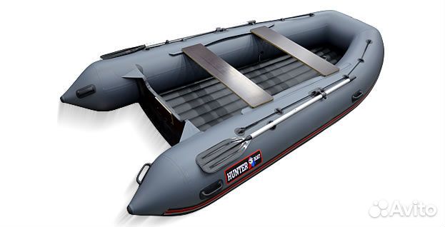Лодка Хантер 360А серая