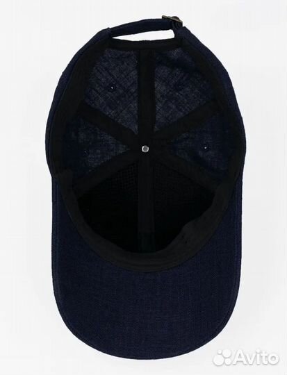 Кепка бейсболка мужская лён тёмно синяя