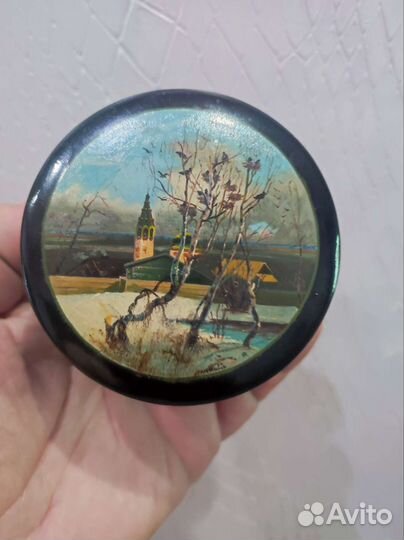 Старинная шкатулка Федоскино