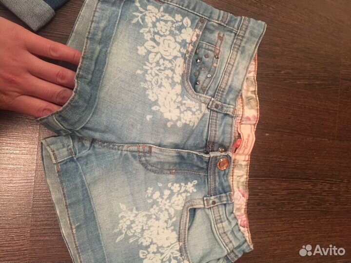 3 вещи : Джинсовые шорты Zara, Mayoral, футболка M