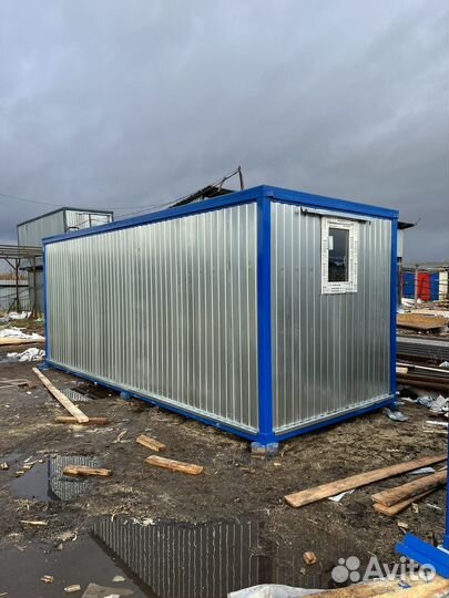 Бытовка 6*2,4 м с тамбуром и электрикой
