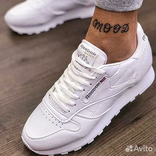 Кроссовки Reebok Classic Leather White из Кожи