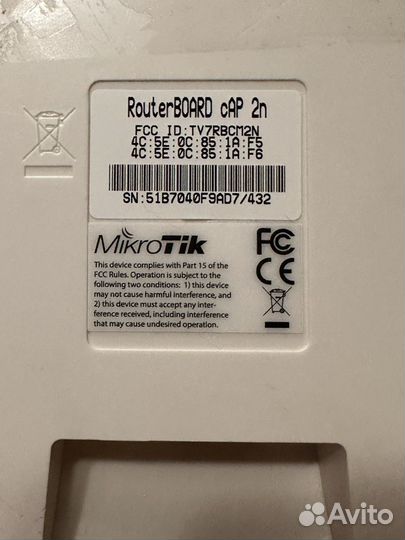 Точка доступа wifi Mikrotik routerboard cAP 2n