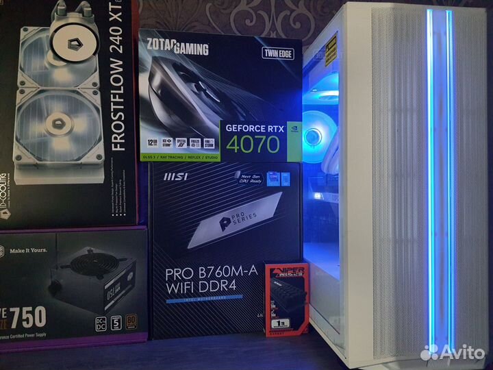 Мощный Пк RTX 4070+ Core i5 13500/32GB/SSD1TB/WiFi