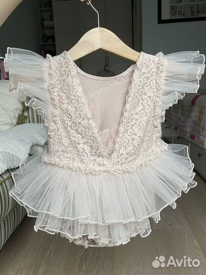 Праздничный ромпер на девочку (1 годик)