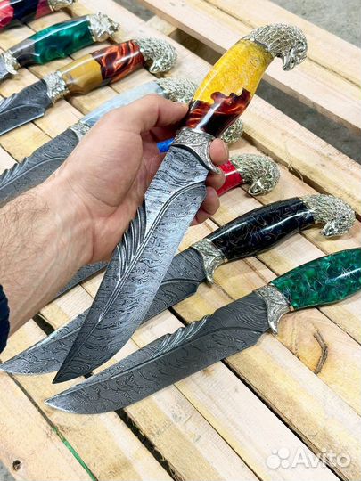 Нож Орлан из дамасской стали