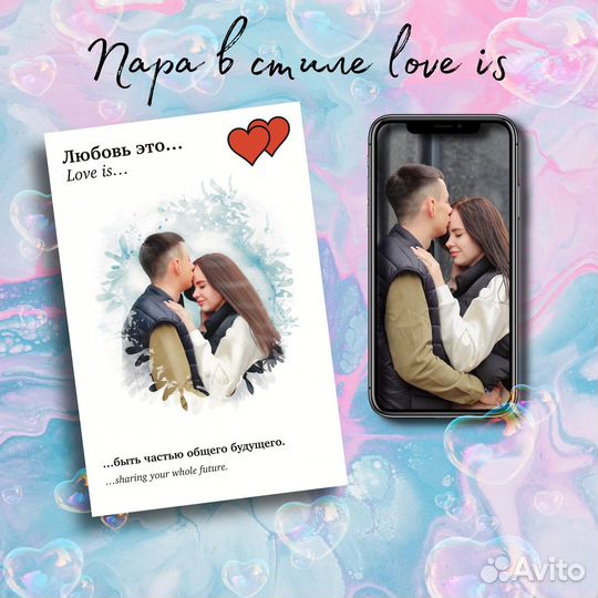 Портрет по фото на холсте