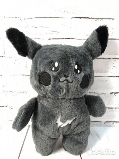 Мягкая плюшевая игрушка, Пикачу пушистый черный, 2