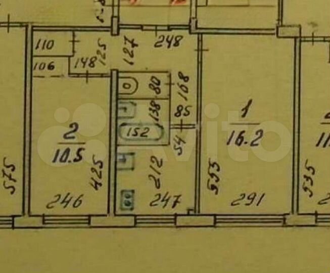 2-к. квартира, 43,5 м², 1/5 эт.