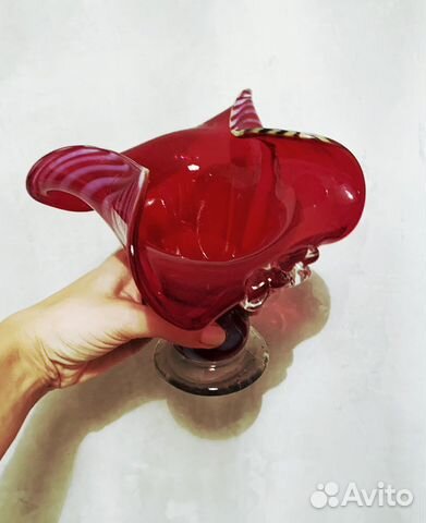 Ваза ссср. Сульфидное стекло. «Красный май»