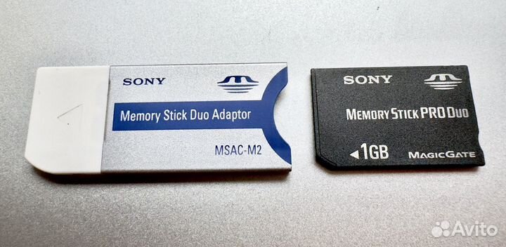 Адаптер Sony Memory Stick Duo + карта Sony Pro 1Гб