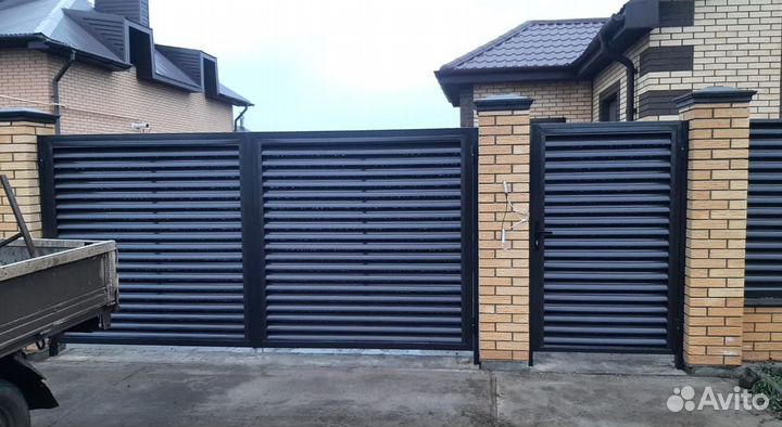 Откатные ворота калитка