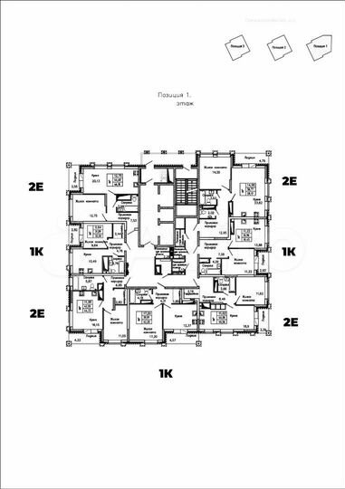 2-к. квартира, 44,7 м², 15/25 эт.