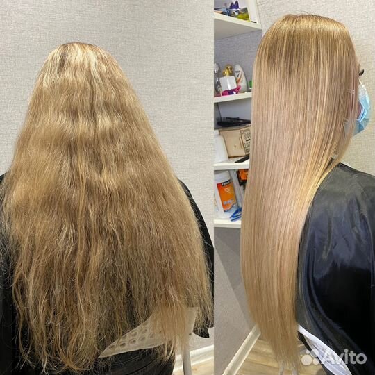 Кератиновое выпрямление волос