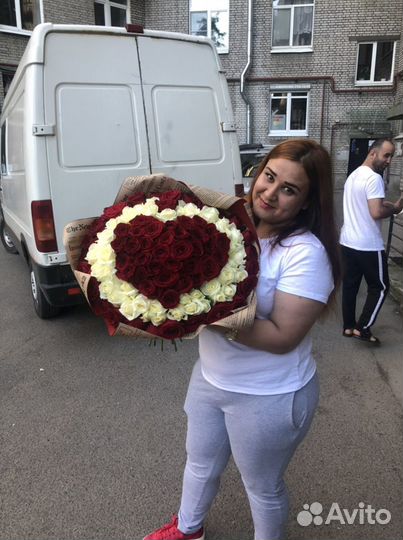 Розы 101 штука 50 см