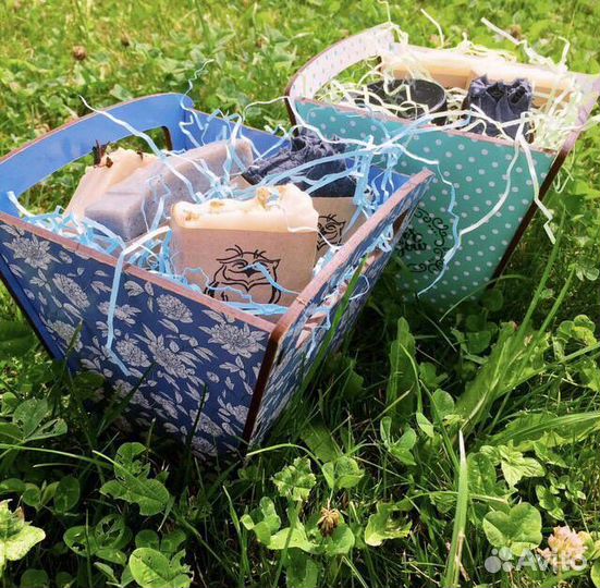Мыло ручной работы, подарочный деревянный box