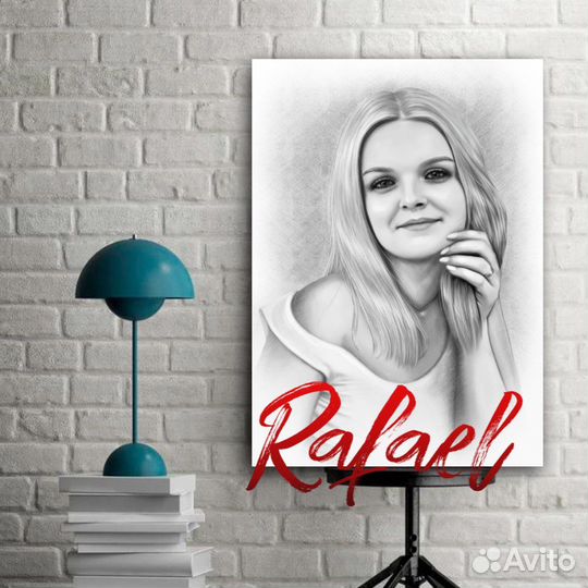 Портрет по фото на холсте