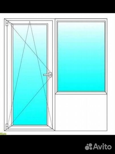 Оконный блок с дверью