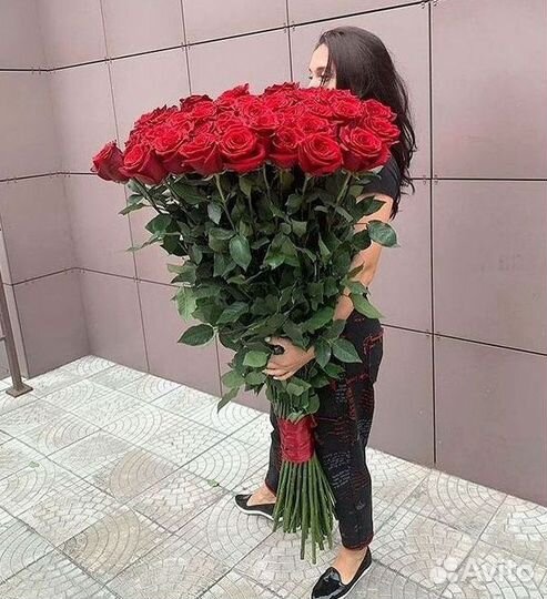 Розы высокие Доставка цветов