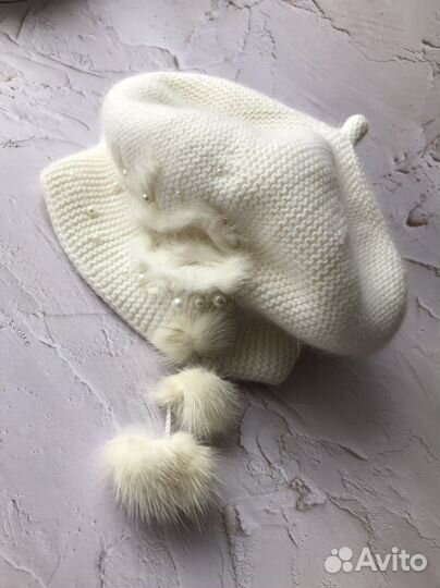 Берет зимний из ангоры