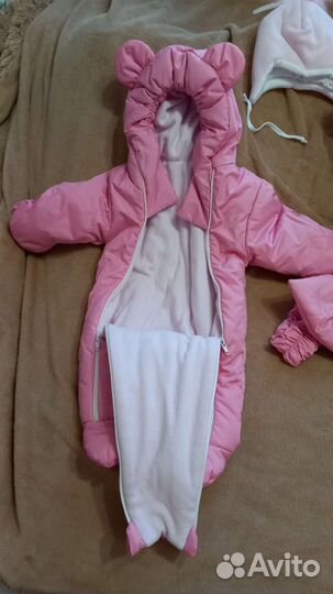 Конверт на выписку для девочки зимний