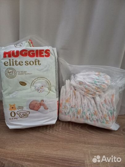 Памперсы huggies NB(0) - от 0 до 3,5кг. Детские