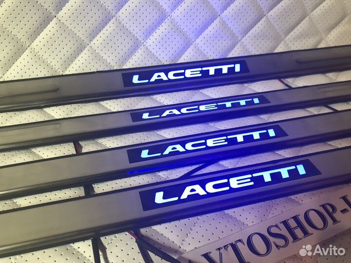 Накладки на пороги Шевроле Лачетти