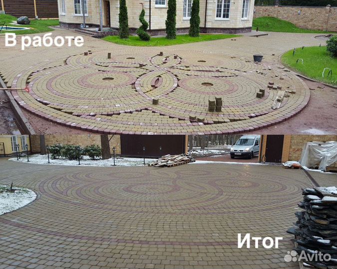 Укладка тротуарной плитки/брусчатки