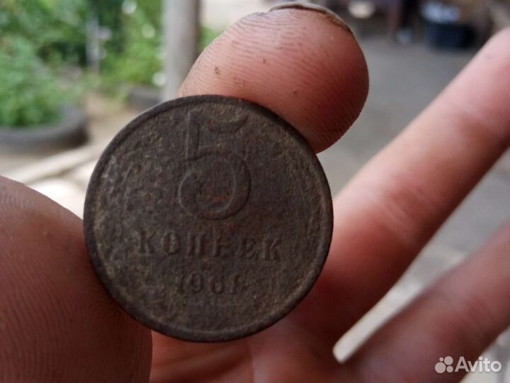 Монета 5 копеек 1961год