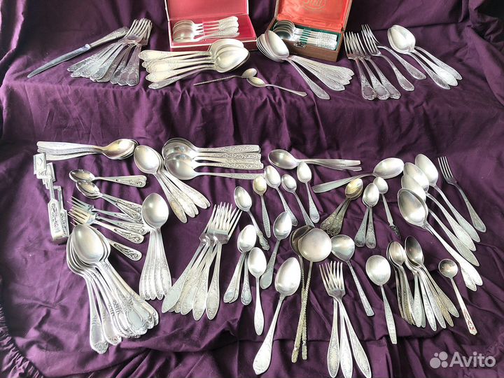 Столовые приборы мельхиор СССР