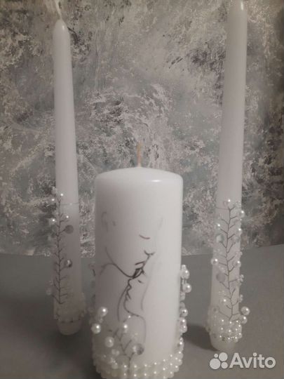 Свадебные бокалы,свечи,казна,бутылки