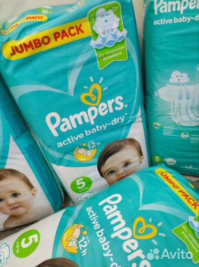 Детские подгузники 5 Pampers active baby-dry