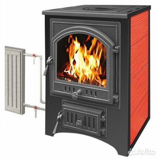 Печь-Камин везувий пк-01 (205) с плитой красн. 12