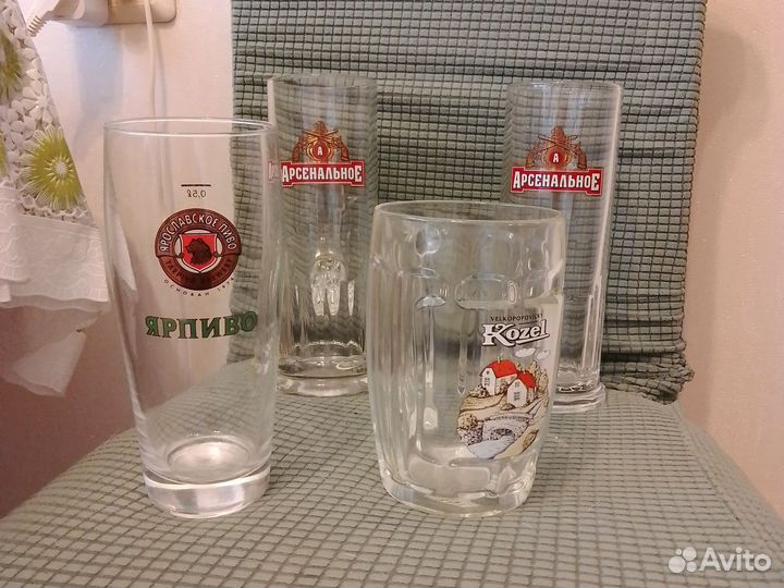 Стаканы бокалы кружки для пива