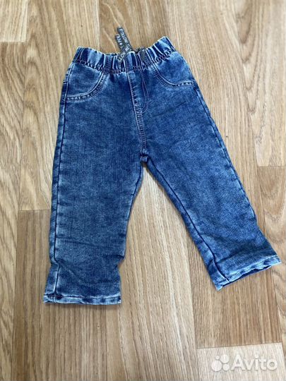 Джинсы теплые 92