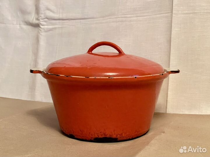 Утятница чугунная эмалированная СССР