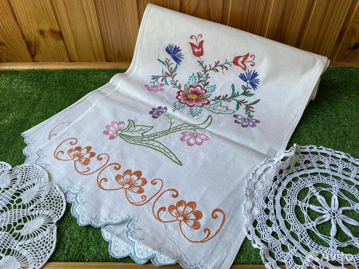 Рушник СССР полотенце льняное вышивка