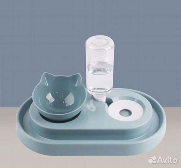 Миска для кошек и собак с бутылкой новая