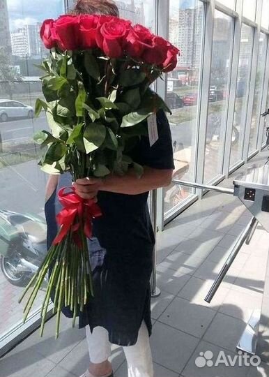 Длинные высокие розы 110 150 160 180 200 см