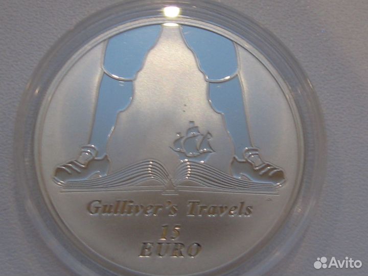 Ирландия 15 евро 2017 путешествия Гулливера серебр