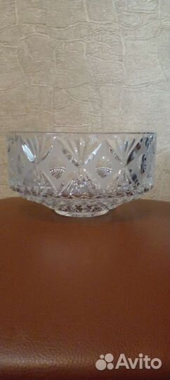 Ваза салатник хрусталь СССР конфетница скань