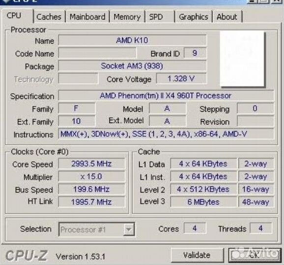 Процессор amd phenom ii x4