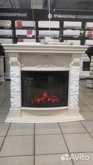 Электрокамин Athena WT с очагом Evrika 25,5 LED