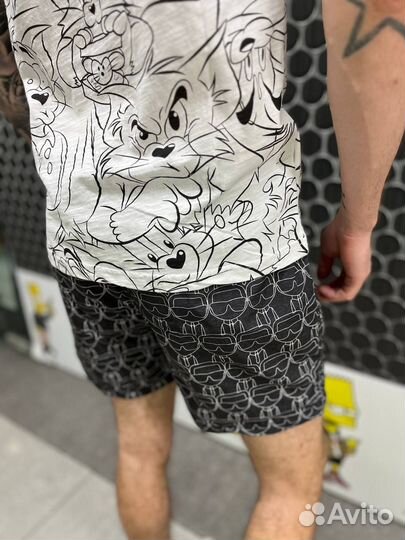 Шорты черные плавательные Karl Lagerfield