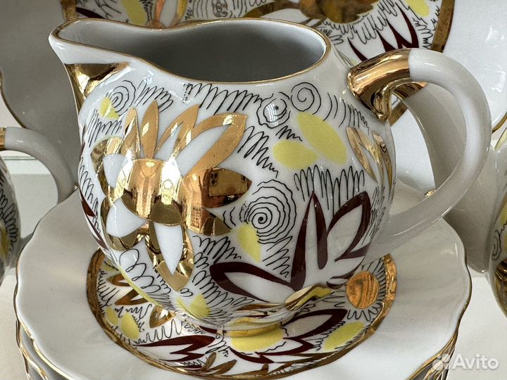 Чайный сервиз Золотые ромашки лфз