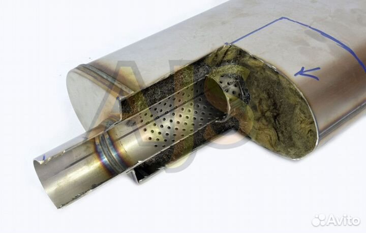 Бочка глушитель Magnaflow style выхода 57мм 355мм