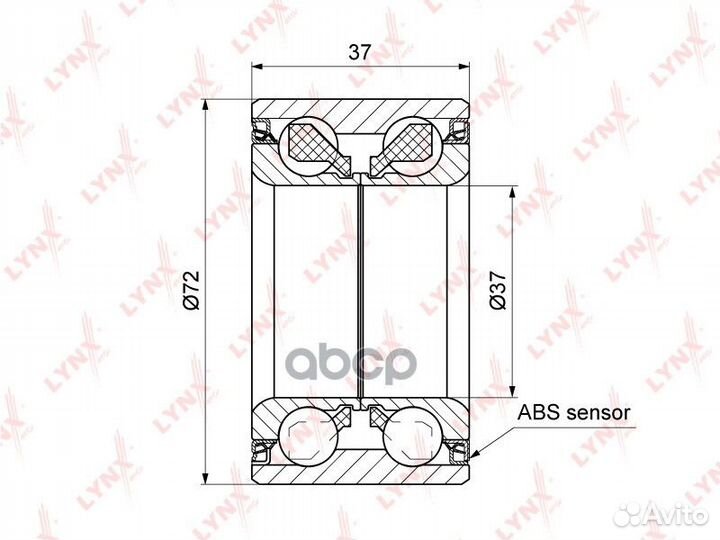 Комплект подшипника ступицы колеса перед WB