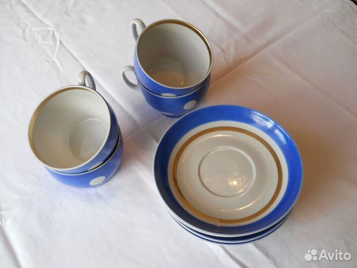 Чайный сервиз в горошек завод 