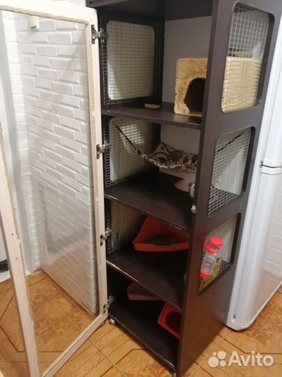 Витрина для шиншилл,белок. б/у